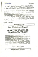 Charlotte Casiraghi shows his prize after a jump competition in Lummen - Vintage Photograph