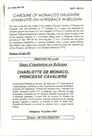 Charlotte Casiraghi at a jump competition in Lummen - Vintage Photograph