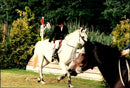 Charlotte Casiraghi at a jump competition in Lummen - Vintage Photograph