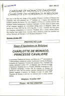 Charlotte Casiraghi at a jump competition in Lummen - Vintage Photograph