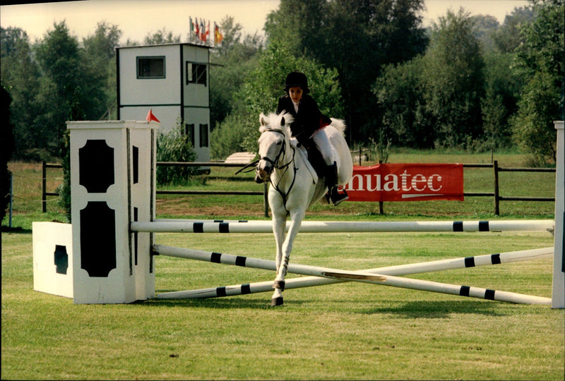 Charlotte Casiraghi at a jump competition in Lummen - Vintage Photograph