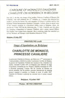 Charlotte Casiraghi shows his prize after a jump competition in Lummen - Vintage Photograph