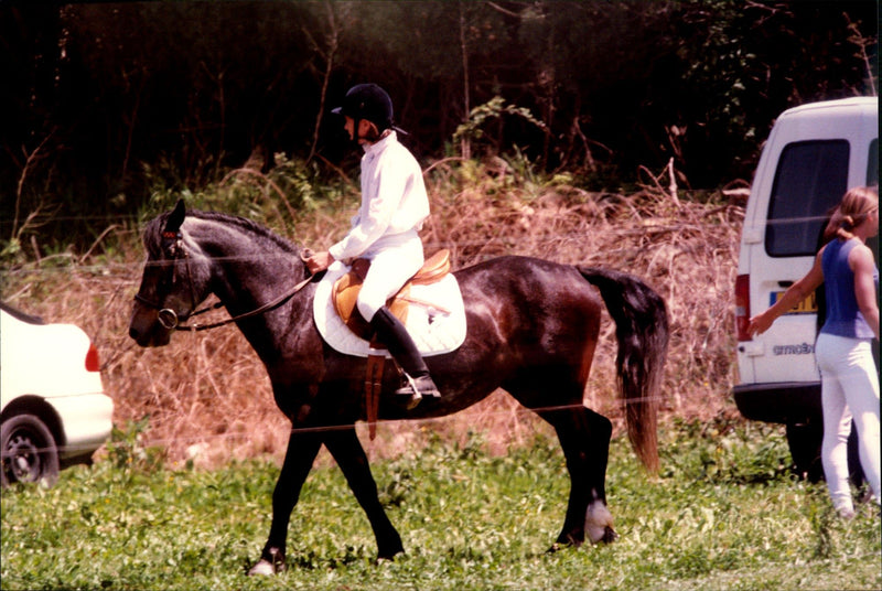 Charlotte Casiraghi is riding his horse - Vintage Photograph