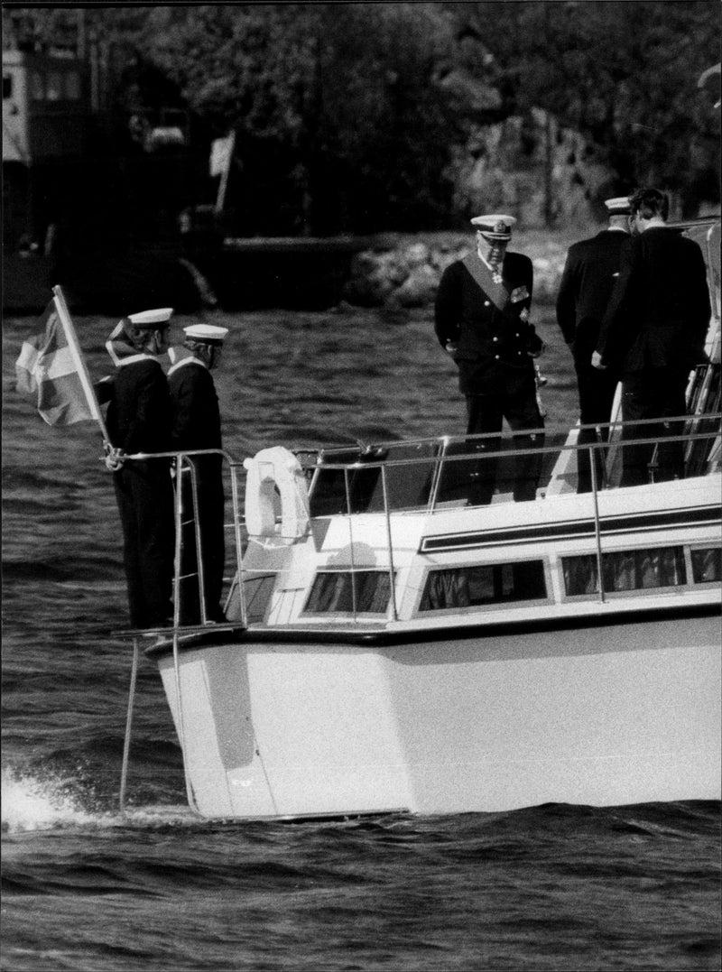 Prince Philip and Queen Elizabeth II on state visits in Sweden - Vintage Photograph