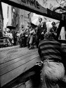 Prince Philip and Queen Elizabeth II on state visits in Sweden - Vintage Photograph