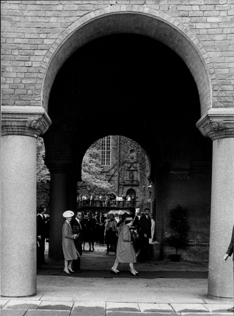 Queen Elizabeth II visiting Sweden - Vintage Photograph