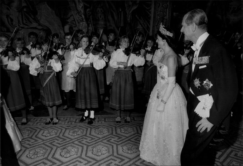 Picture from Elizabeth II and Prince Philips State Visit in Sweden - Vintage Photograph