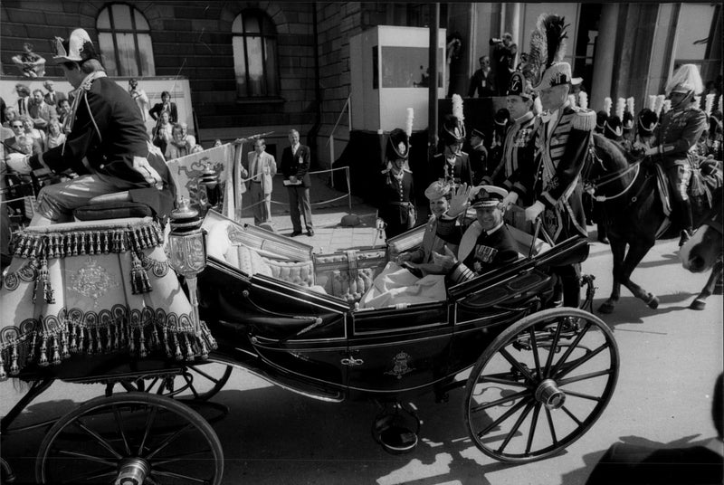 Picture from Elizabeth II and Prince Philips State Visit in Sweden - Vintage Photograph