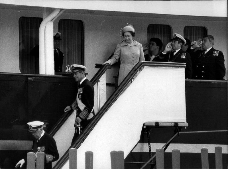 Elizabeth II and Prince Philips State Visit in Sweden - Vintage Photograph