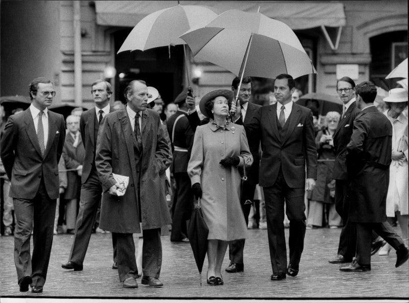 Elizabeth II and Prince Philips State Visit in Sweden - Vintage Photograph