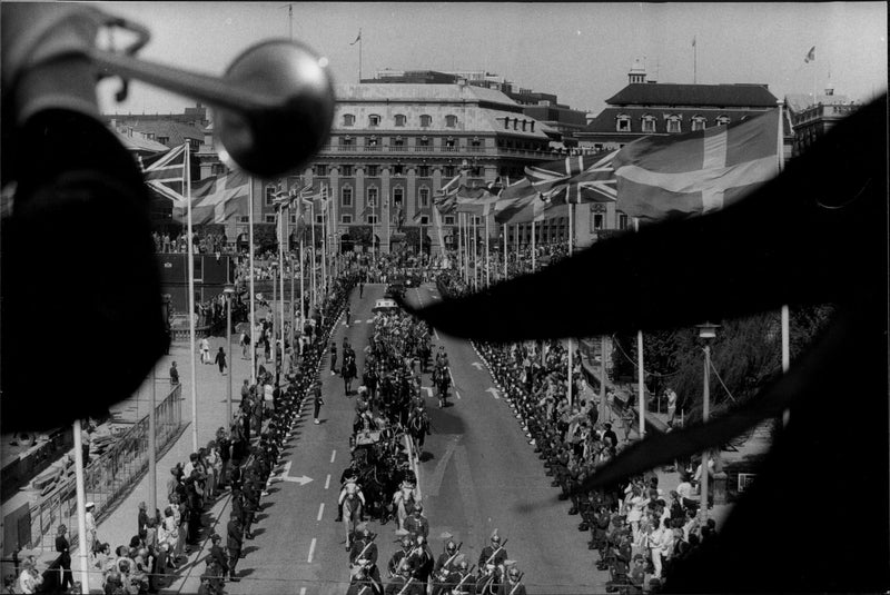 Queen Elizabeth II and Prince Philips State Visit in Sweden - Vintage Photograph