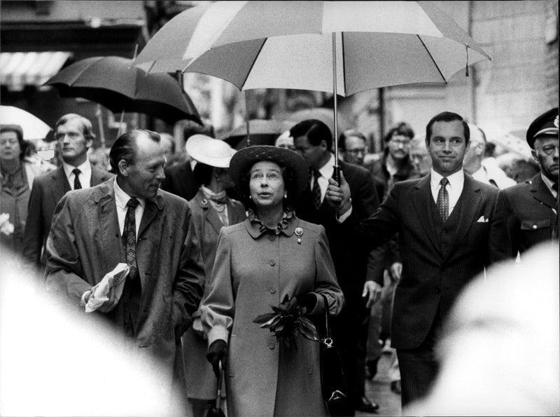 Prince Philip and Queen Elizabeth II on Sweden visit - Vintage Photograph