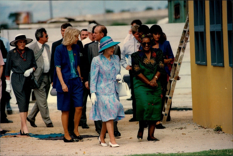 Queen Elizabeth II visiting Cape Town along with Prince Philip - Vintage Photograph