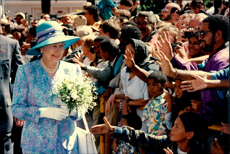 Queen Elizabeth II visiting Cape Town along with Prince Philip - Vintage Photograph