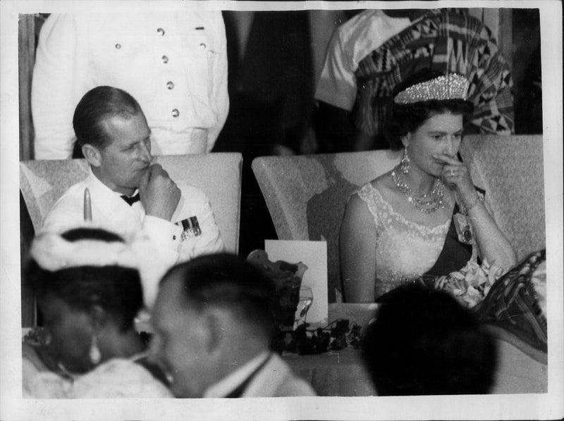 Prince Philip and Queen Elizabeth II visit President Nkrumah in Ghana - Vintage Photograph