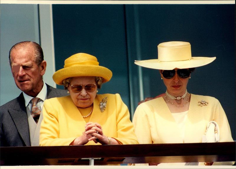 Prince Philip, Queen Elizabeth II and Princess Anne - Vintage Photograph