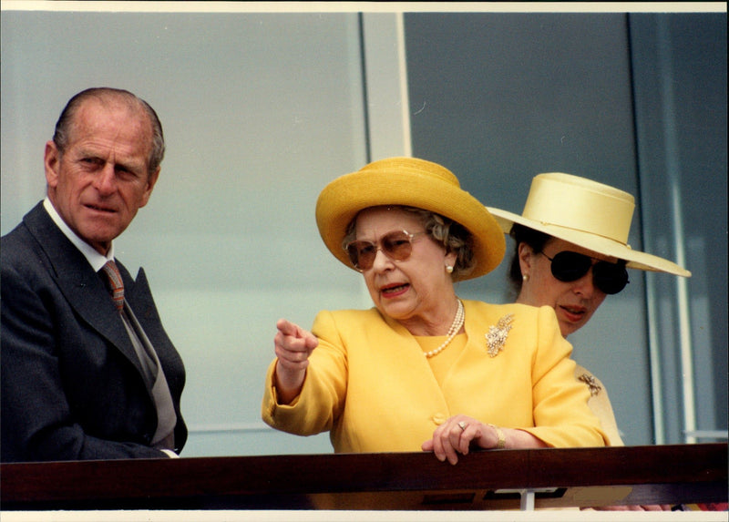 Prince Philip, Queen Elizabeth II and Princess Anne - Vintage Photograph