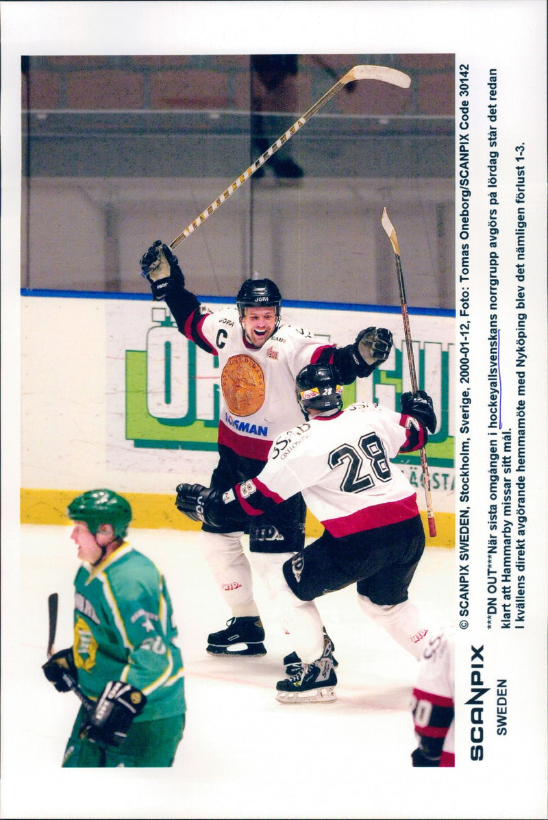 Hammarby meets NykÃ¶ping in ice hockey match - Vintage Photograph