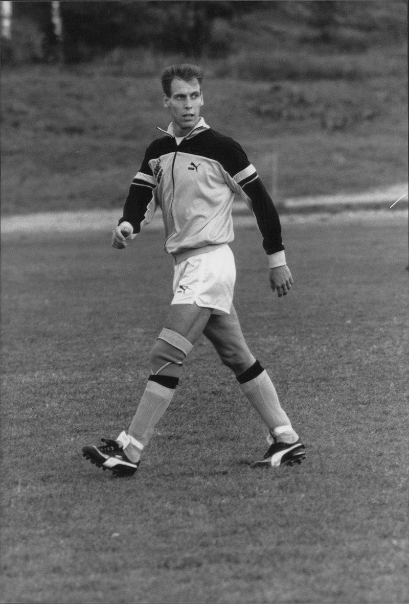 Football player Thomas Johansson (AIK) - Vintage Photograph