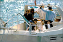 Mick Jagger on a boat in Cannes - Vintage Photograph