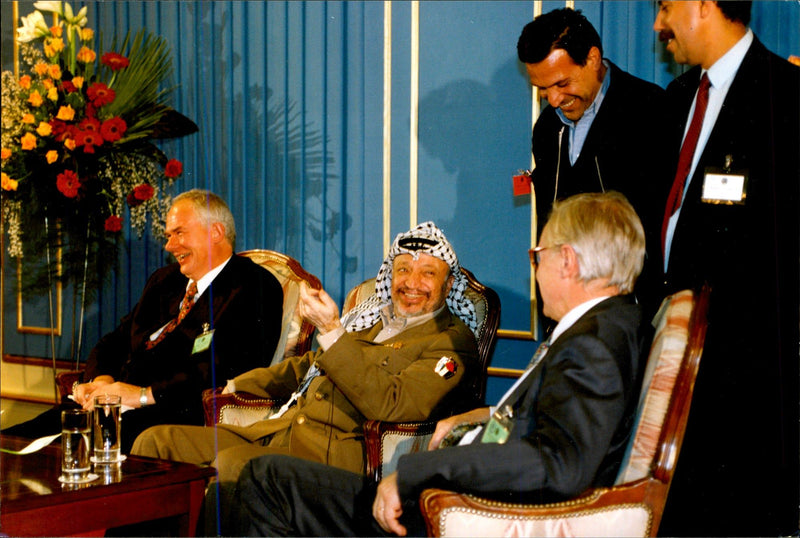 Nobel Peace Prize 1994. Yasser Arafat, Shimon Peres, Yitzhak Rabin, Oslo - Vintage Photograph