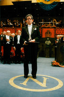 The winner of the Nobel Prize in Literature 1994, Japanese writer Kenzaburo Oe. - Vintage Photograph