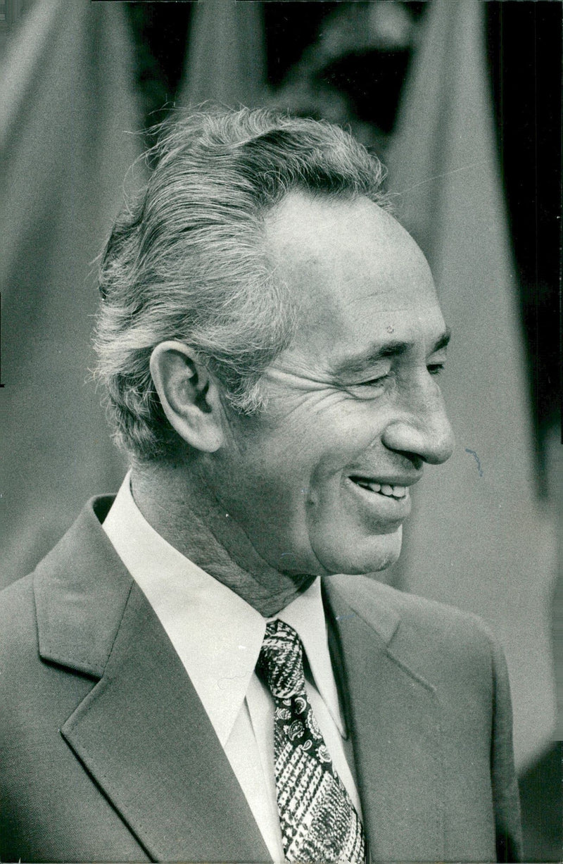 Shimon Peres, Israeli politician - Vintage Photograph