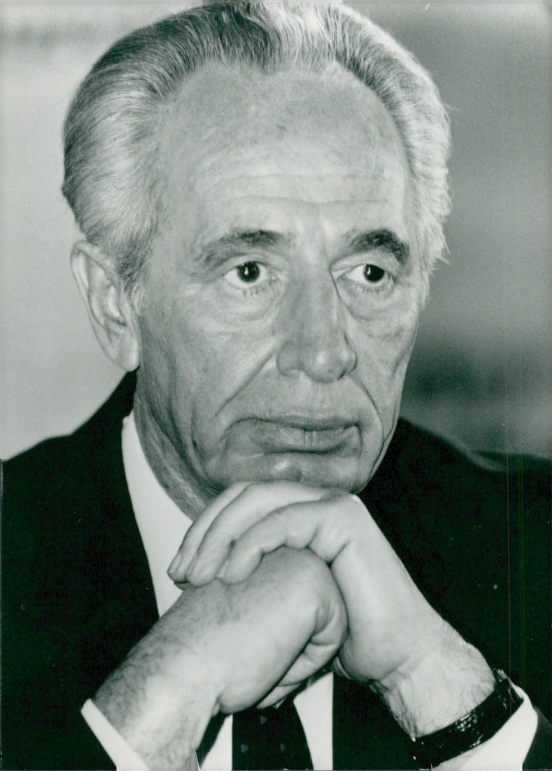 Shimon Peres, Israeli politician - Vintage Photograph