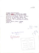 Israeli politician Shimon Peres together with Sheikh Ali Jabri. - Vintage Photograph