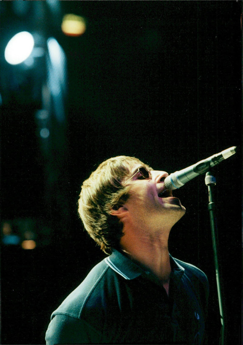 Liam Gallanger under the rock band Oasis concert in Globen. - Vintage Photograph