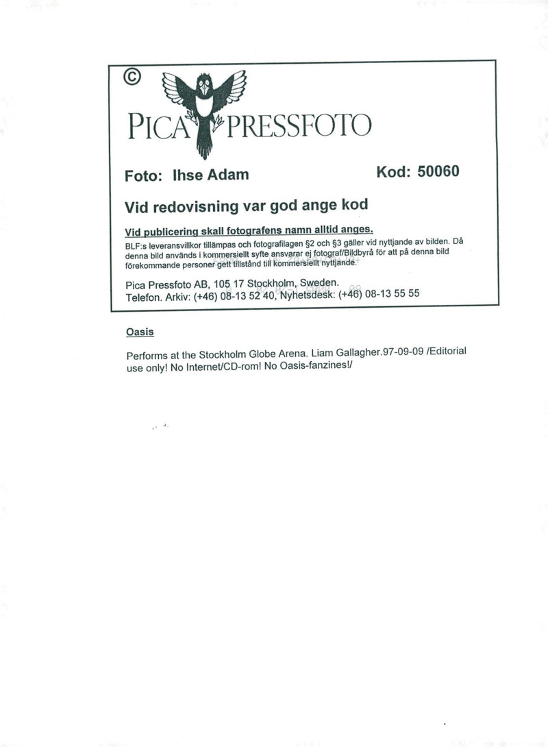 Rock group Oasis member, Liam Gallanger, rock the stage during the group&