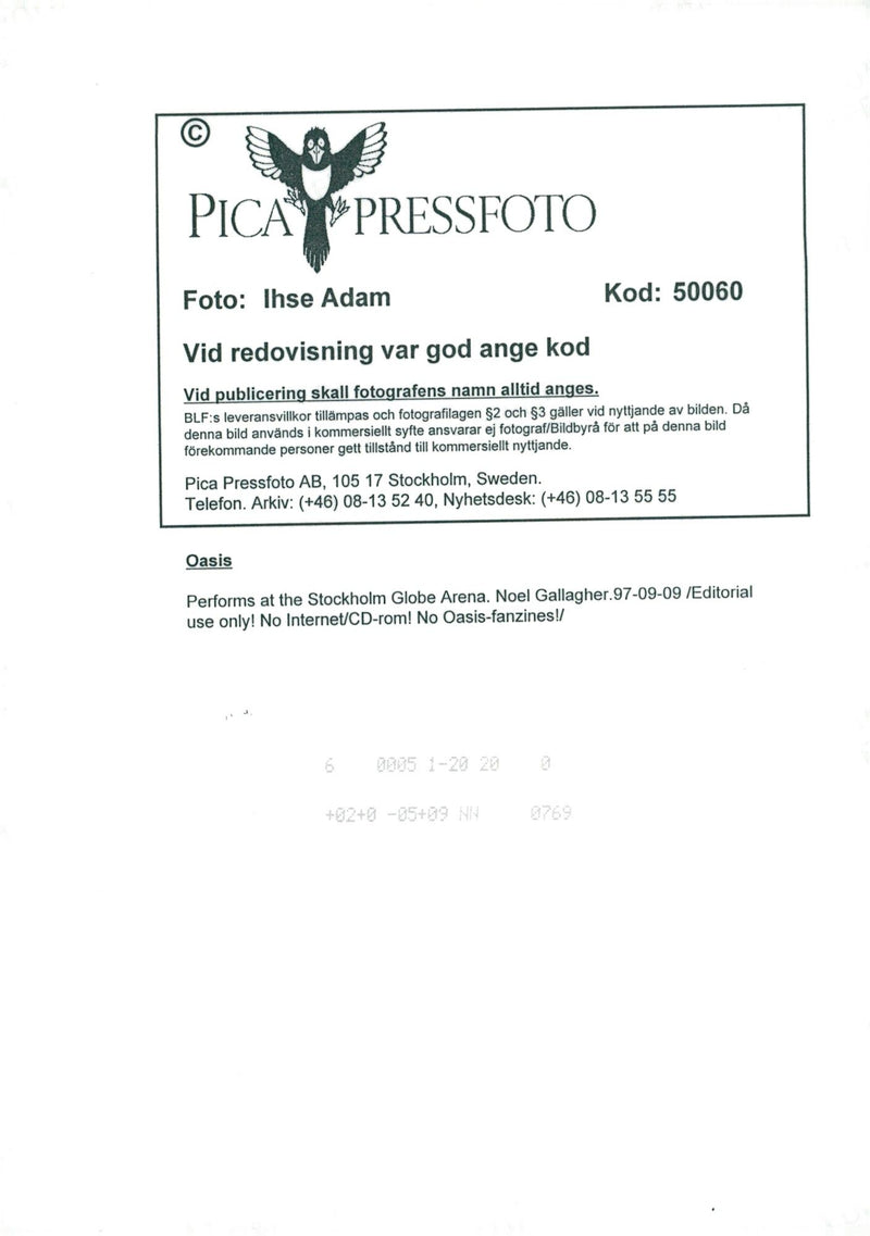 Rock group Oasis member, Noel Gallanger, rock the stage during the group&