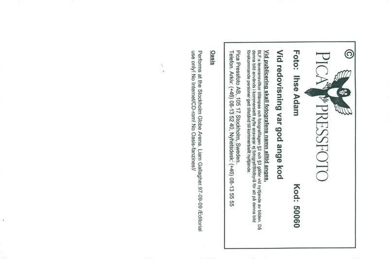 Rock group Oasis member, Liam Gallanger, rock the stage during the group&