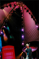 Rock group Oasis member, Liam Gallanger, rock the stage during the group&