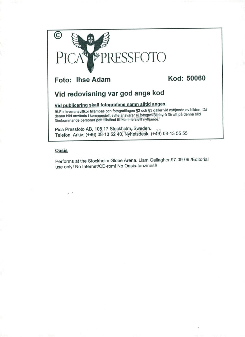 Rock group Oasis member, Liam Gallanger, rock the stage during the group&