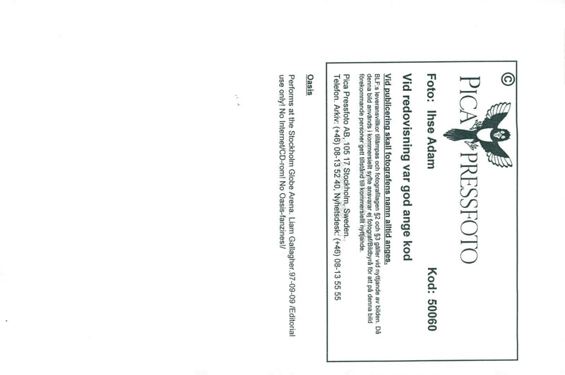 Rock group Oasis member, Liam Gallanger, rock the stage during the group&