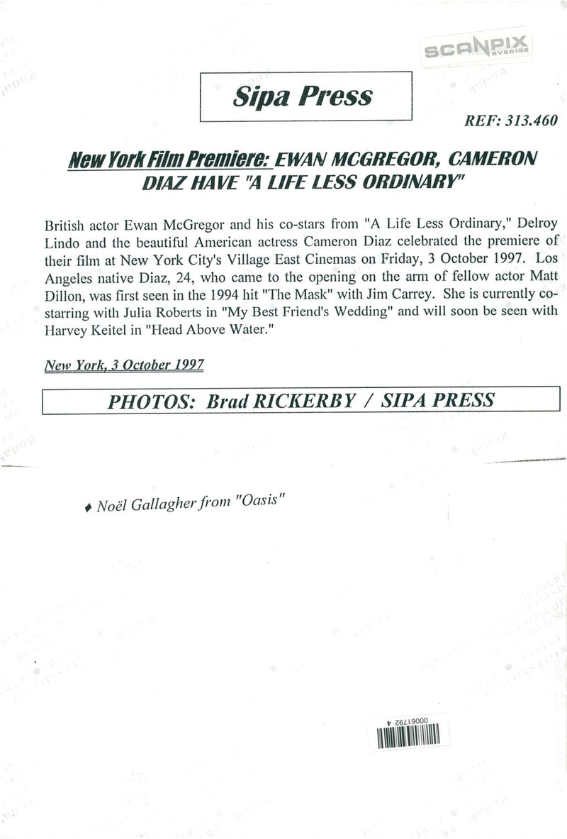 Rock group Oasis member, Noel Gallanger. - Vintage Photograph