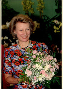 Birgitte, Duchess of Gloucester at Hampton Court Palace Garden Exhibition - Vintage Photograph