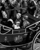 The Duke and Duchess of Gloucester arrives at the celebration of Queen&