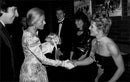 Katharine, Duchess of Kent, greets Steve Cram and his wife Karen at a prize ceremony ceremony. - Vintage Photograph