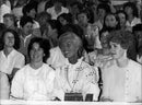 Katharine, the Duchess of Kent, sat in the audience during a rehearsal in St. Nicholas Church. - Vintage Photograph