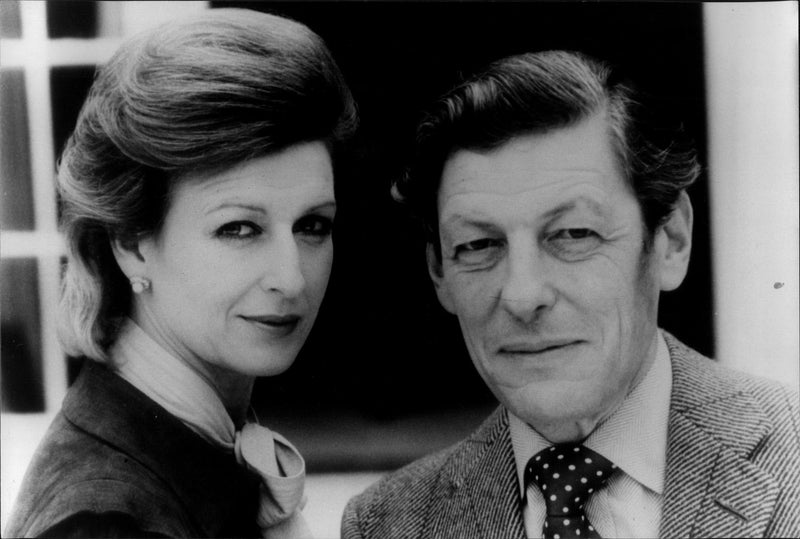 Princess Alexandra, the godmother of Prince William, and her husband Sir Angus Ogilvy. - Vintage Photograph