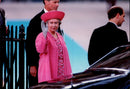 Queen Elizabeth II arrives at Serena Stanhope and Viscount Linley&