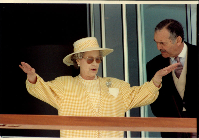 Queen Elizabeth II participated in &quot;Derby Day&quot;. - Vintage Photograph