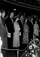Queen Elizabeth and Prince Philip attend an event - Vintage Photograph
