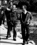 Prince Philip, Duke of Edinburgh and President of WWF, attend Stockholm. Here with King Carl Gustaf in Stockholm archipelago - Vintage Photograph