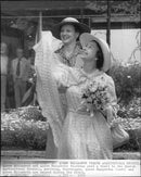 Queen Elizabeth visits the Danish Agricultural Council in Copenhagen together with Queen Margrethe - Vintage Photograph