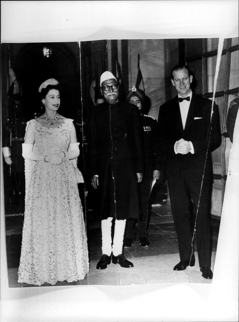 Queen Elizabeth II and Prince Philip on State Visit in India. Here along with India&