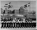 Queen Elizabeth II arrives at Logårdstrappan in Stockholm - Vintage Photograph