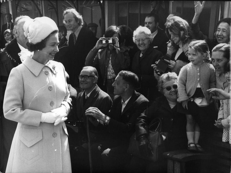 Queen Elizabeth II visits Greenwich with Prince Philip - Vintage Photograph